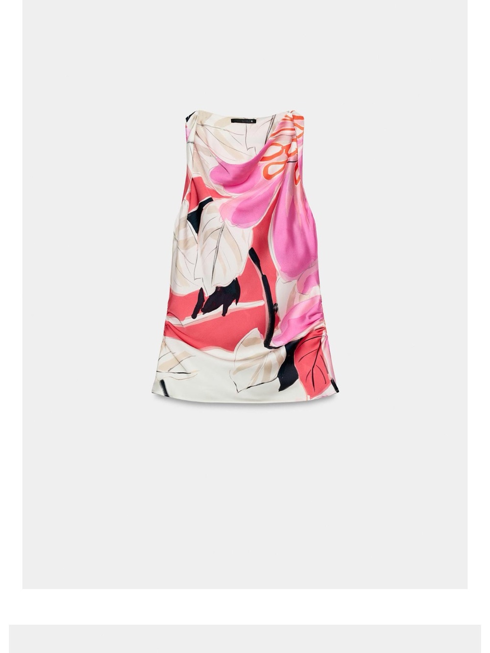 Zara Pink Floral Silk Camisole